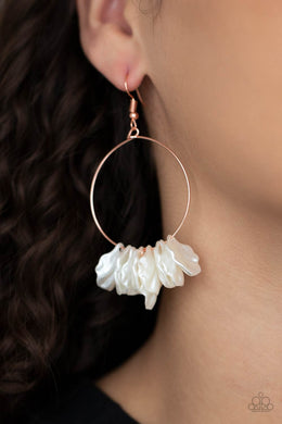Earrings Sailboats and Seashells - Copper E2073