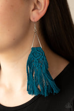 Load image into Gallery viewer, Earrings Modern Day Macrame - Blue E68