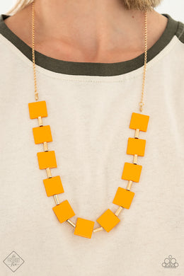 Necklace Hello, Material Girl - Orange N150