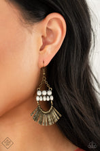 Load image into Gallery viewer, Earrings A FLARE For Fierceness - Brass E2278 Final