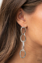 Load image into Gallery viewer, Earrings Talk In Circles - White E337