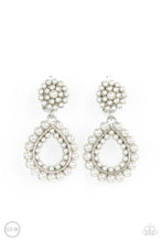 Load image into Gallery viewer, Earrings Discerning Droplets - White Clip Ons D4