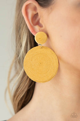 Earrings Circulate The Room - Yellow E2244