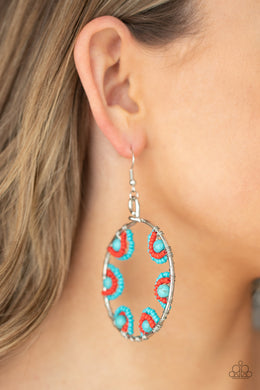 Earrings Off The Rim - Blue E105