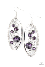 Load image into Gallery viewer, Earrings Rock Candy Bubbly - Purple E2264
