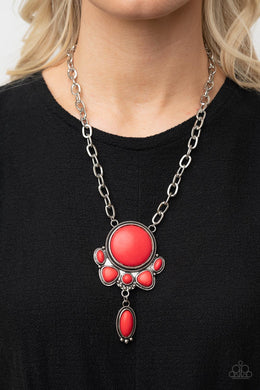 Necklace Geographically Gorgeous - Red N2251