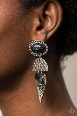 Earrings Earthy Extravagance - Black