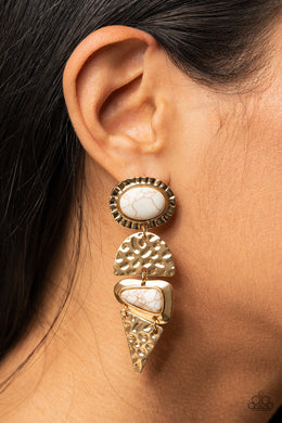 Earrings Earthy Extravagance - Gold E2314