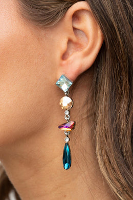 Earrings Rock Candy Elegance - Multi Blue E385