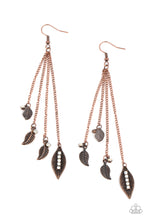 Load image into Gallery viewer, Earrings Chiming Leaflets - Copper