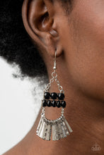 Load image into Gallery viewer, Earrings A FLARE For Fierceness - Black E2110