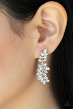 Load image into Gallery viewer, Earrings Frond Fairytale - White E2320