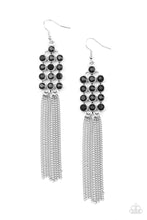 Load image into Gallery viewer, Earrings Tasteful Tassel - Black E2214