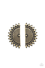 Load image into Gallery viewer, Earrings Fiercely Fanned Out - Brass POST E259