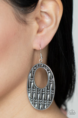 Earrings Engraved Edge - Silver FINAL