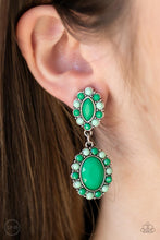 Load image into Gallery viewer, Earrings Positively Pampered - Green Clip Ons FINAL
