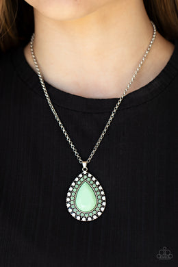Necklace DROPLET Like Its Hot - Green N2158