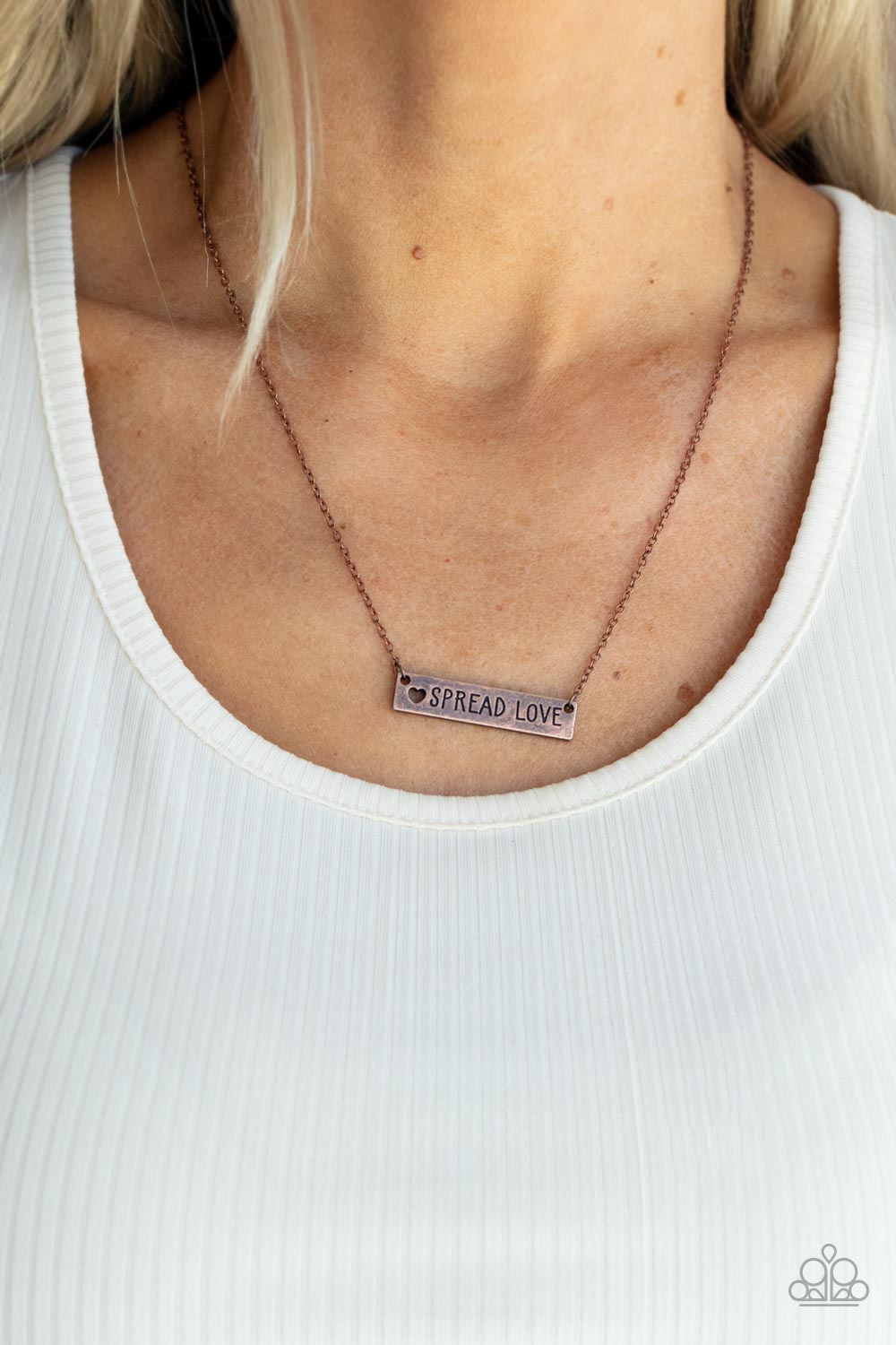 Necklace Spread Love - Copper Inspirational N2321