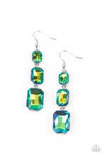Load image into Gallery viewer, Earrings Cosmic Red Carpet - Multi Green E2362