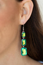 Load image into Gallery viewer, Earrings Cosmic Red Carpet - Multi Green E2362