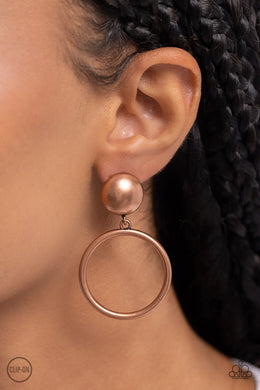 Earrings Classic Candescence - Copper Clip On