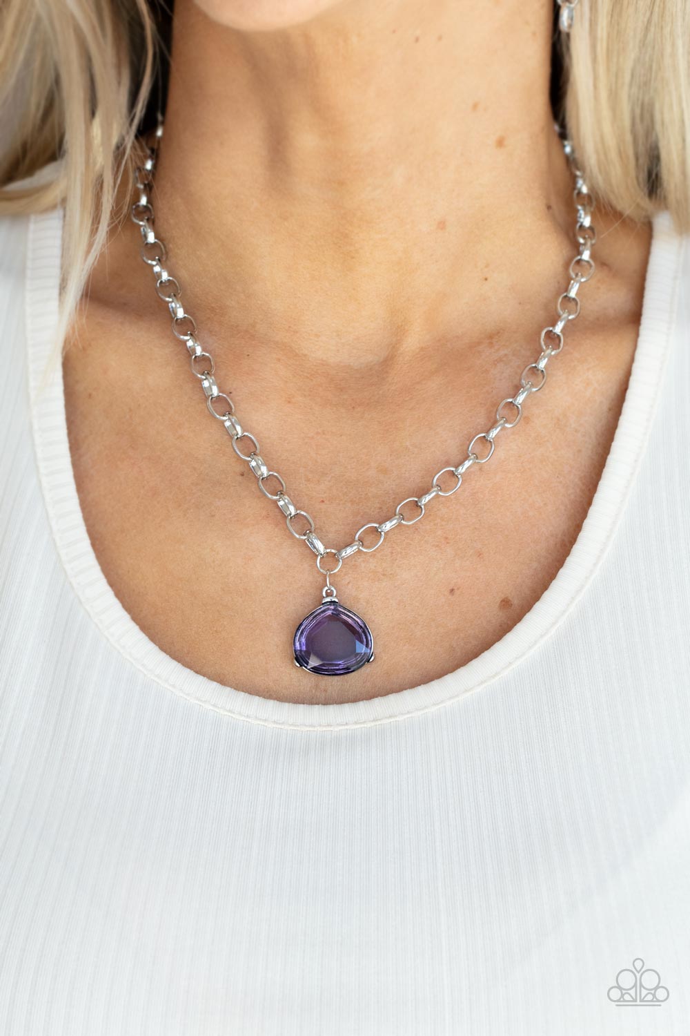 Necklace Gallery Gem - Purple N473