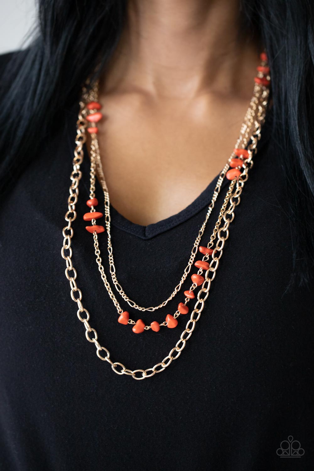 Necklaces Artisanal Abundance - Orange N2276