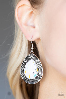 Earrings Terrazzo Tundra - Multi White E2304