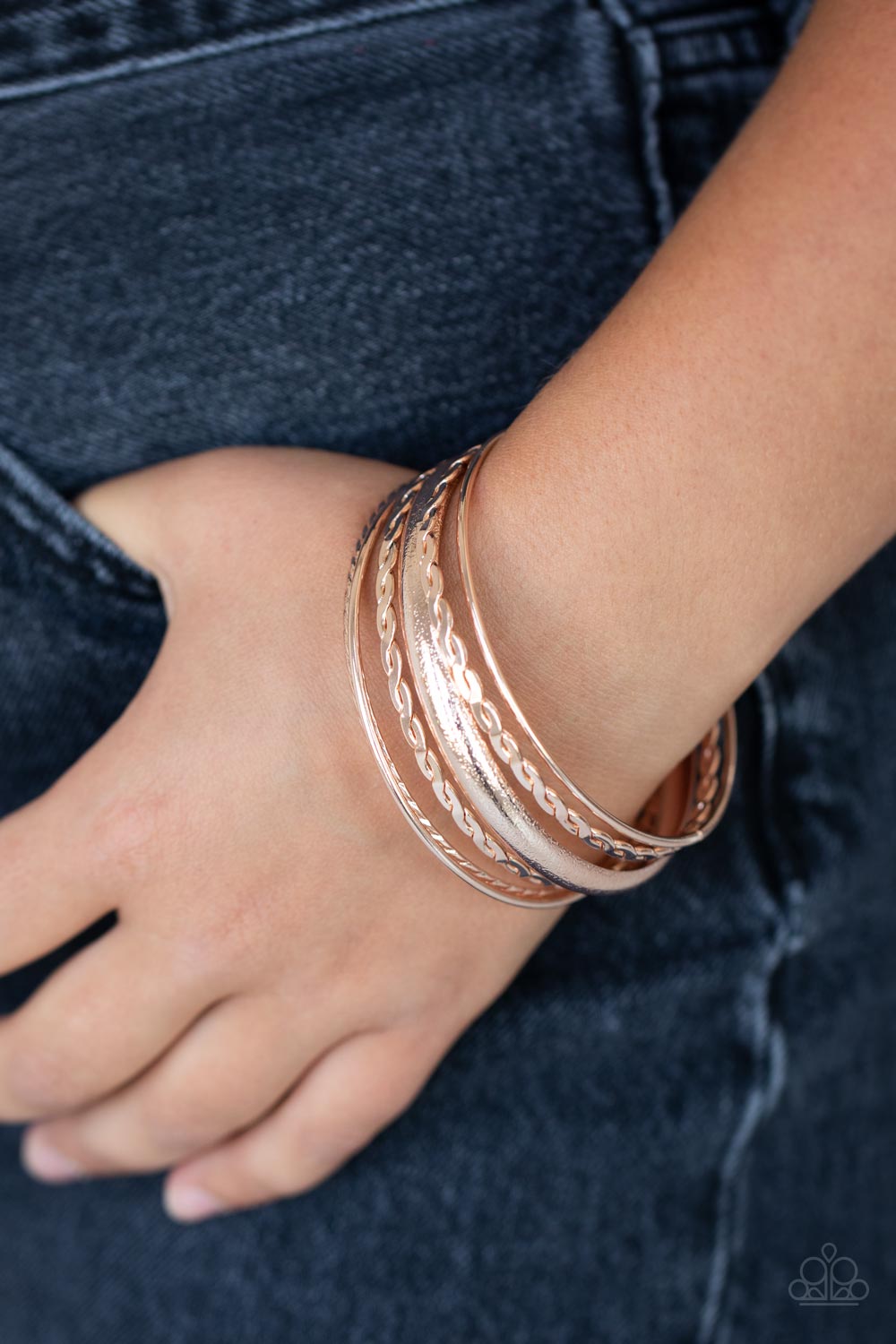 Bracelets Trophy Texture - Rose Gold B166