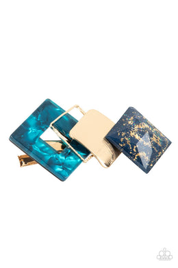 Geometrically Gatsby - Blue Hair Clips FINAL