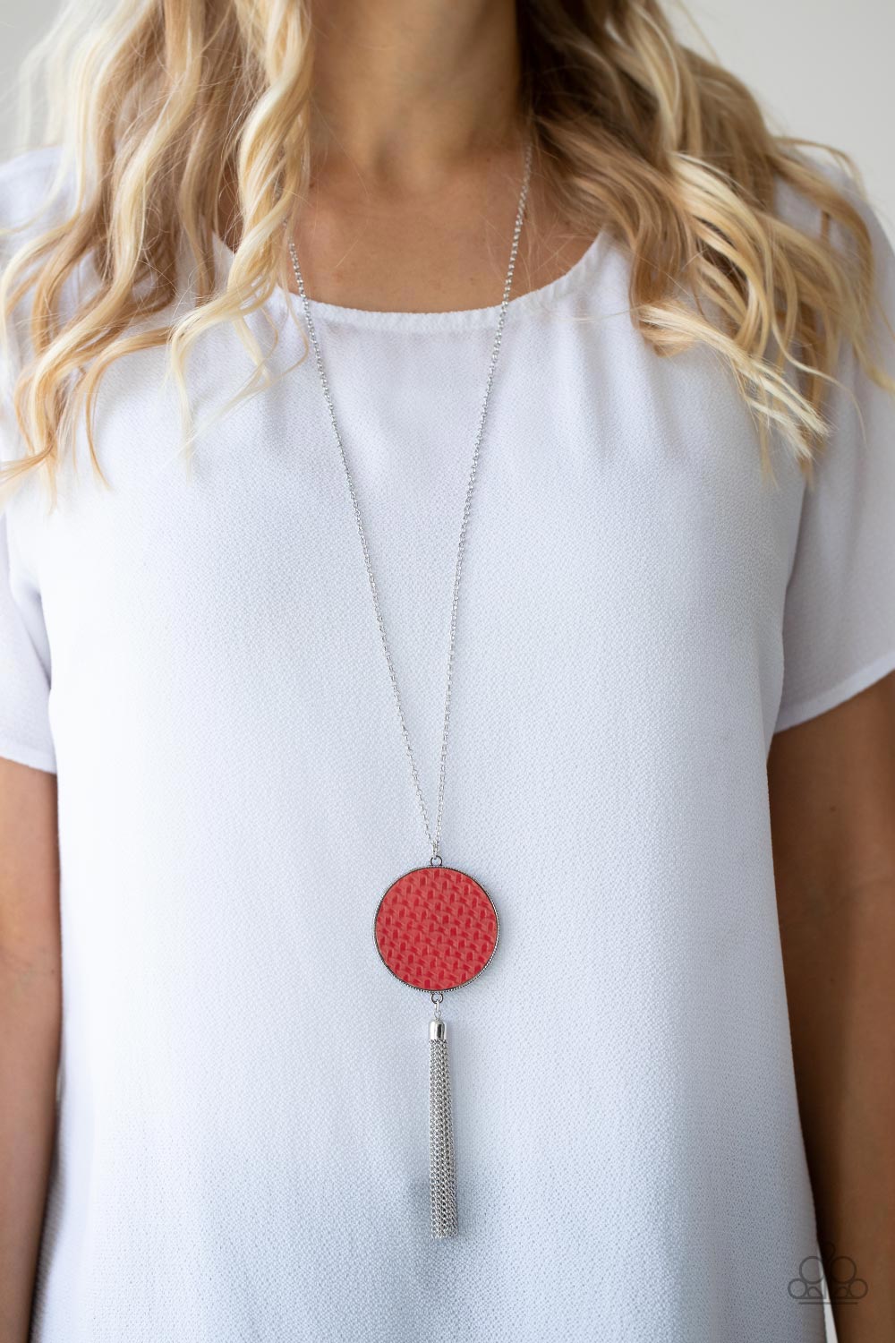 Necklace Wondrously Woven - Red