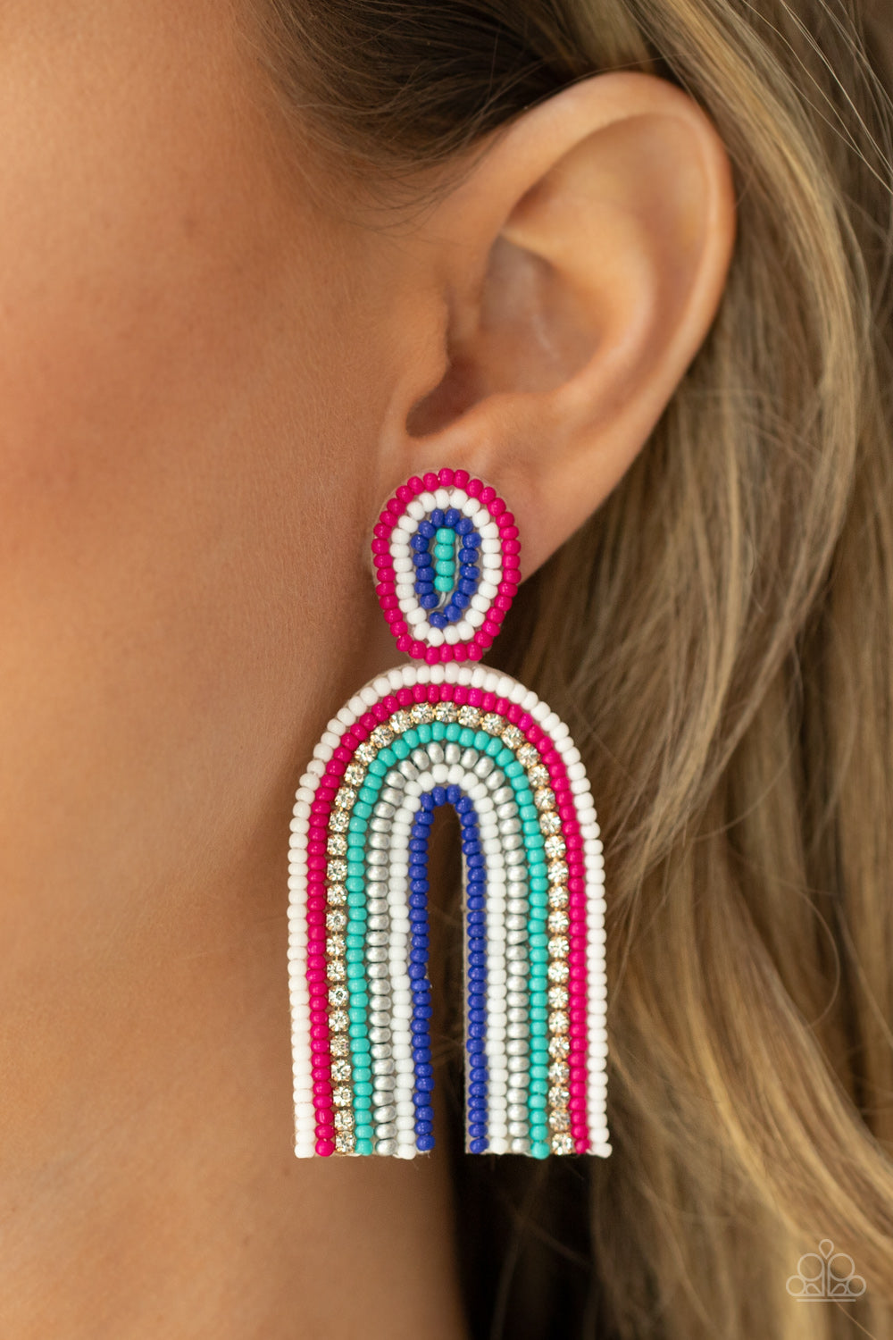 Earrings Rainbow Remedy - Multi Pink E291