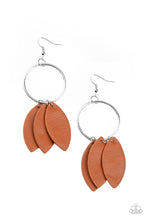 Load image into Gallery viewer, Earrings Leafy Laguna - Brown E2256