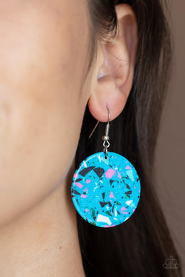 Earrings Tenaciously Terrazzo - Blue 2412