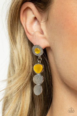 Earrings Asymmetrical Appeal - Yellow E015