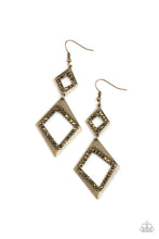 Load image into Gallery viewer, Earrings Deco Decoupage - Brass