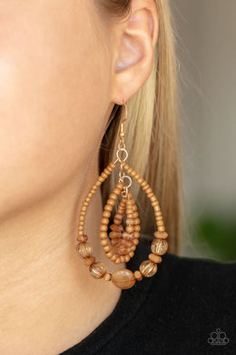 Earrings Prana Party - Brown E2369