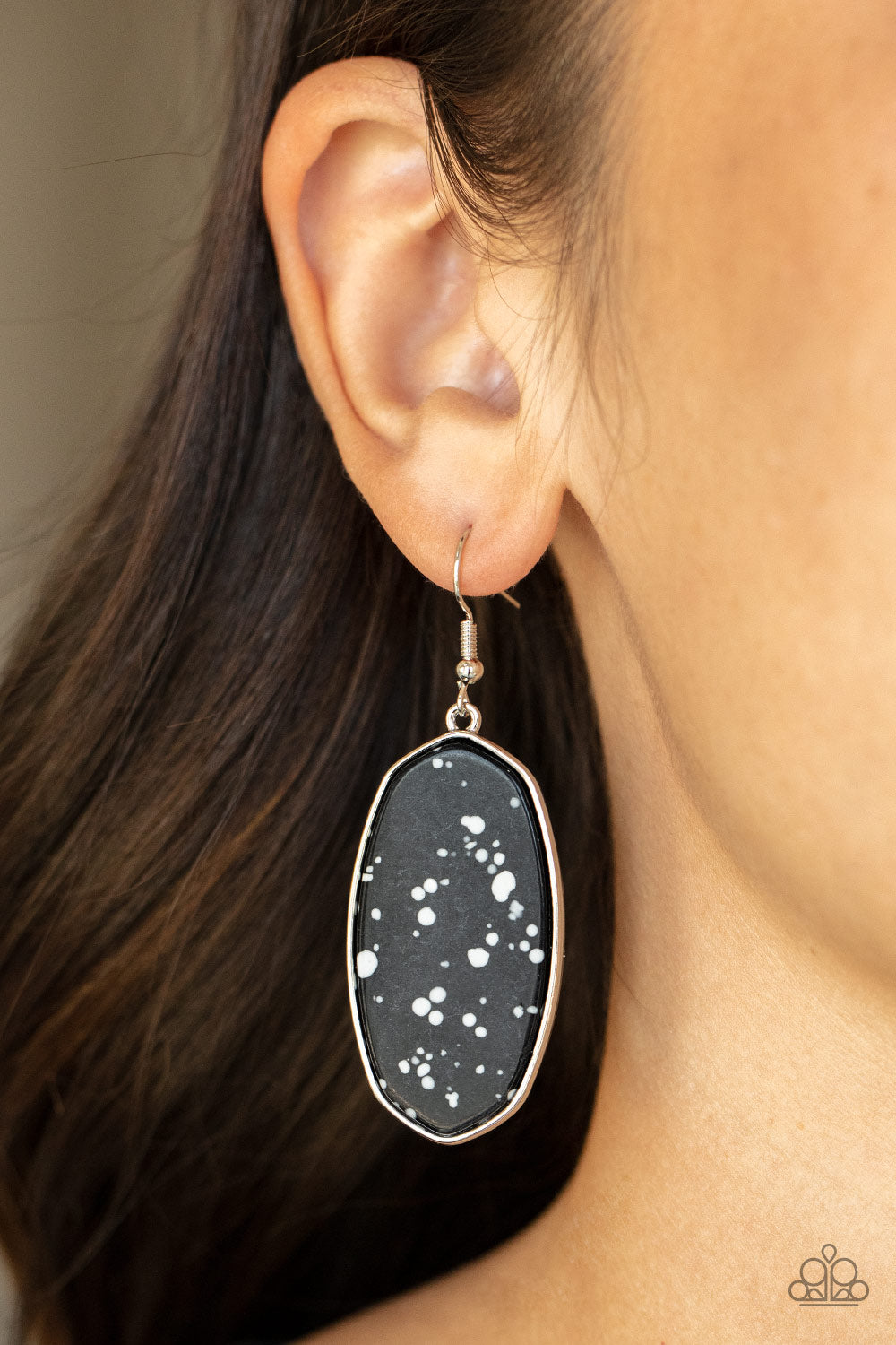Earrings Stone Sculptures - Black E184