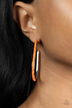Load image into Gallery viewer, Earrings Beaded Bauble - Orange