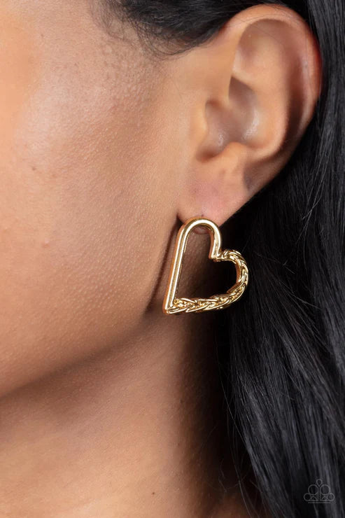 Earrings Cupid, Who? - Gold V139 VDAY