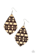 Load image into Gallery viewer, Earrings Zimbabwe Zoo - Brown Wood E551