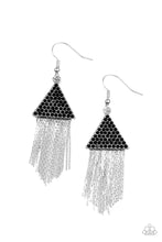 Load image into Gallery viewer, Earrings Pyramid SHEEN - Black E395
