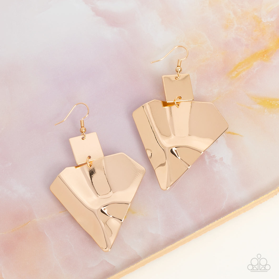 Earrings Deceivingly Deco - Gold E397
