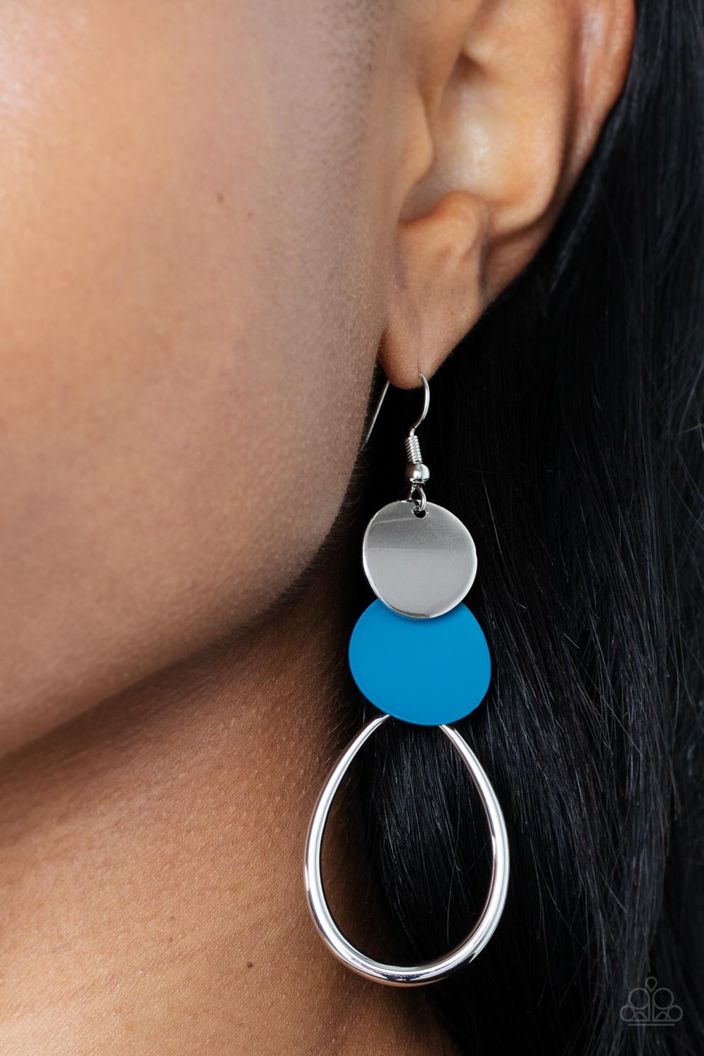 Earrings Retro Reception - Blue B419