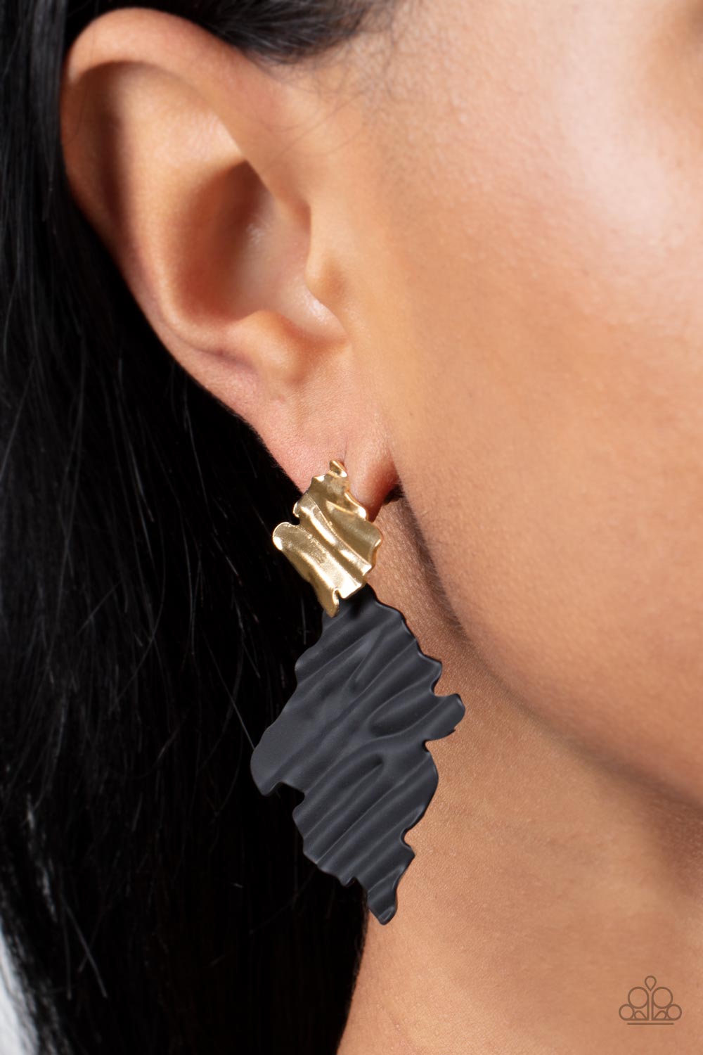 Earrings Crimped Couture - Gold E2349