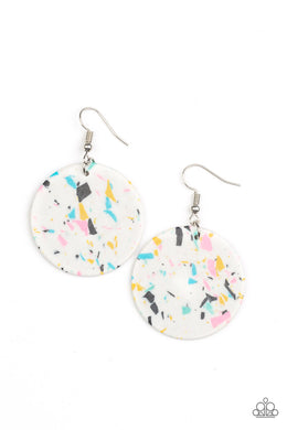 Earrings Tenaciously Terrazzo - White MULTI E2454