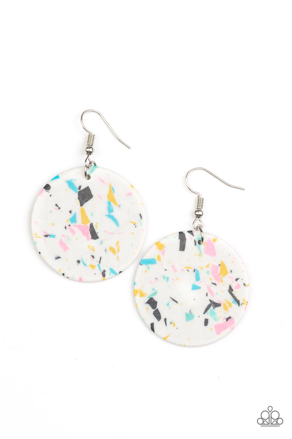 Earrings Tenaciously Terrazzo - White MULTI E2454