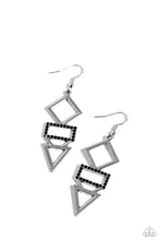 Load image into Gallery viewer, Earrings Glamorously Geometric - Black E2148