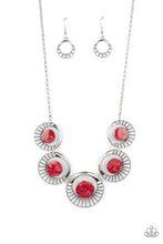 Load image into Gallery viewer, Necklace Elliptical Effervescence - Red N2257