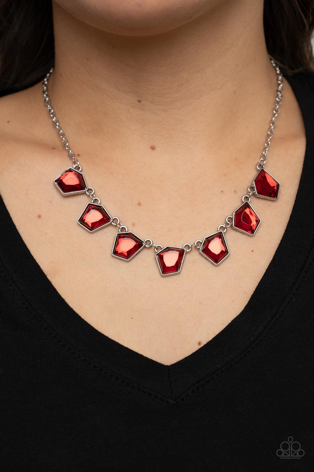 Necklace Experimental Edge - Red N2180